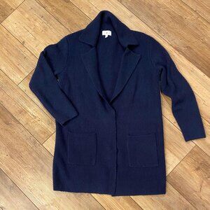 BP Cardigan Sweater Women's Blue Snap Front Knit Long Sleeve Size Medium